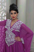 Classy purple designer butterfly kaftan