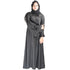 Black plain art silk abaya