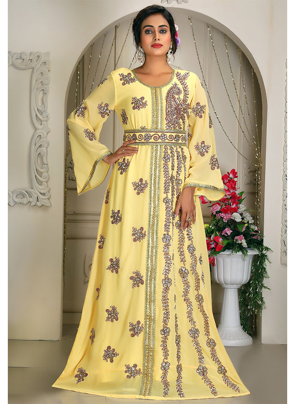 Ivory gorgeous wedding moroccon islamic bridal caftans