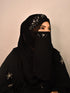 wrap my hijab luxury black handcrafted wedding hijab