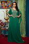 Sea green georgette kaftan