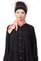 Peach Embroidered Georgette Hijab