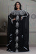 Fancy black georgette islamic wedding kaftan