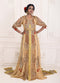 Beige Georgette Sequin and Stonework Kaftan