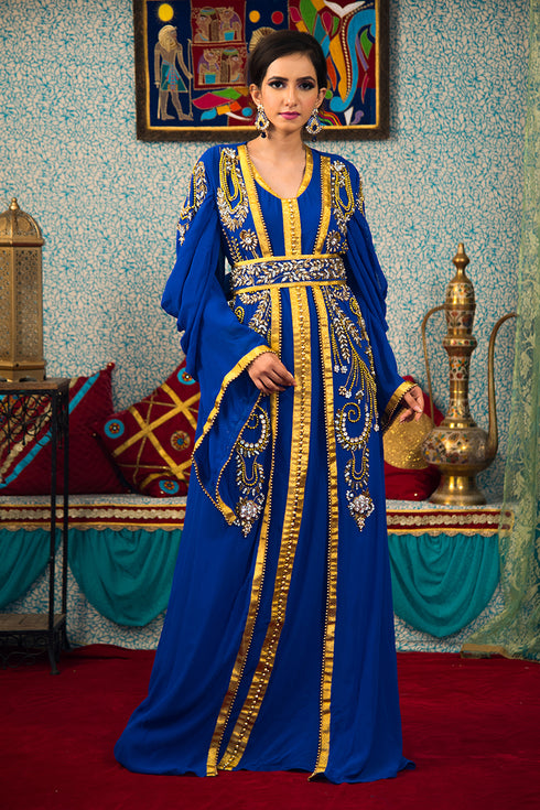 Blue morrocon style kaftan