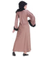 Beige plain art silk abaya