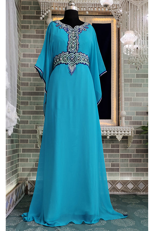 Firozi occasion wear designer kaftan