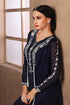Exquisite dark blue party wear thread work style dress
