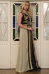 Black and beige partywear moroccan style dress