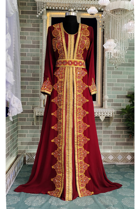 Islamic embroidery takchita moroccan kaftan