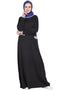 Black Plain Cotton Abaya