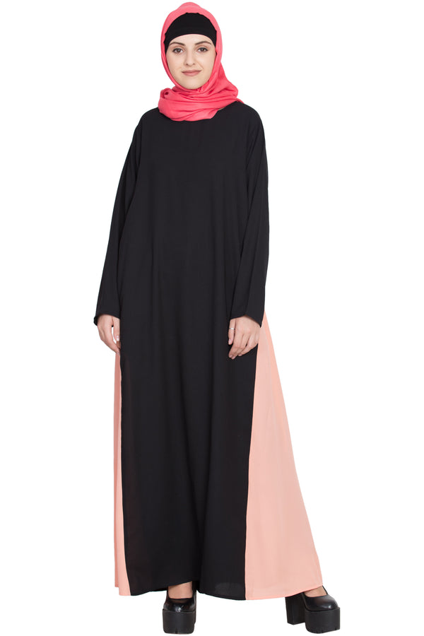 Black Plain Crepe Abaya