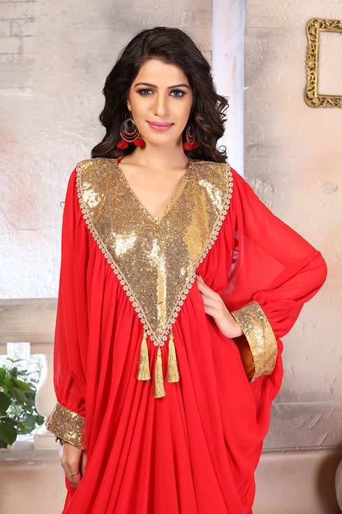 Woman designer georgette kaftan