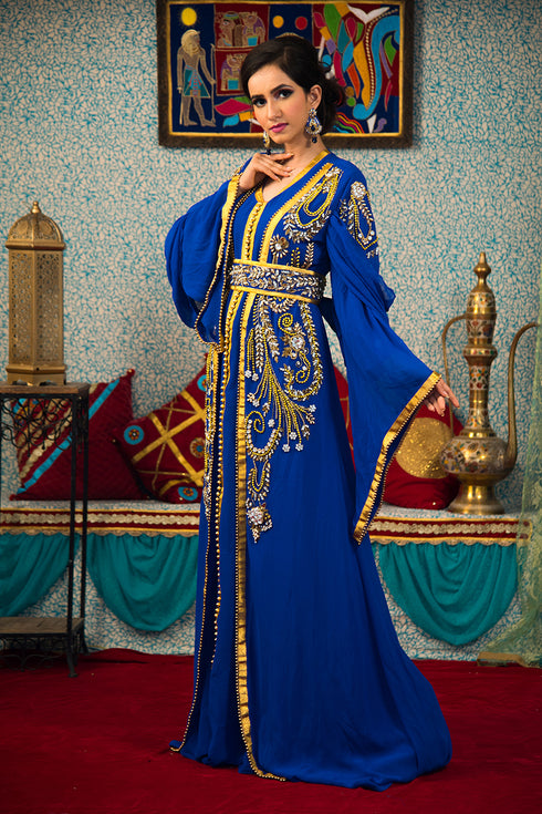 Blue morrocon style kaftan