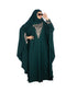 Green embroidered crepe abaya- Free size