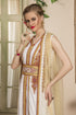White and beige moroccan caftan