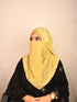 green party wear hijab scarf with handwork naqab