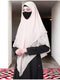 Jade multi layered triangular instant hijabkhimar in georgette