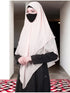 Jade multi layered triangular instant hijabkhimar in georgette