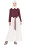Maroon Plain Crepe Abaya