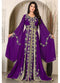 Purple islamic wedding designer arabic maxi hand beaded dubai ladies long sleeve moroccan arabic party wear kaftan