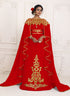Red and gold embroidery israeli dress islamic design kaftan takchita wedding party wear kaftan