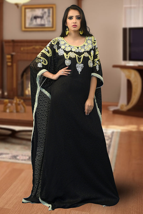 Black modest free size kaftan