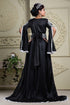 Attractive black jacket style moroccan kaftan