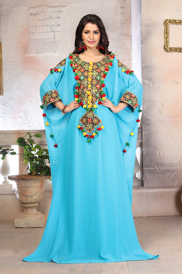 Designer kaftan long maxi dress