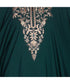 Green embroidered crepe abaya- Free size