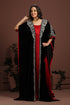 Graceful black and maroon embroidered arabian kaftan