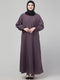 Dark Grey Plain Nida Abaya