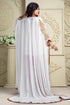 Maroon and off white woman kaftan with salwar