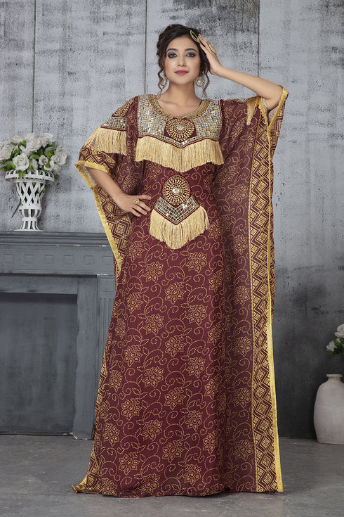 Sea green designer kaftan