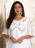 White good looking designer kaftan wedding islamic kaftan