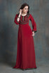 Evening dress maroon arabic dubai party abaya dress