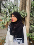 Black ready to wear | instant hijab with lace