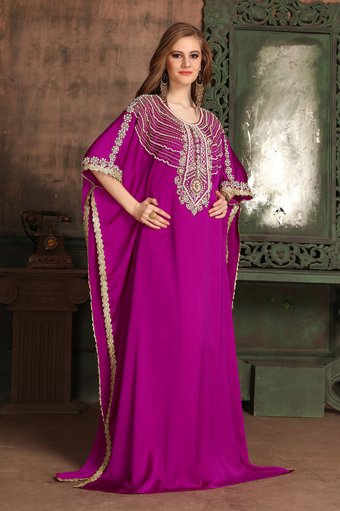 Magenta israeli kaftan