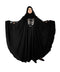 Black embroidered art silk abaya