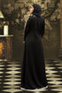 Thread work abaya black dress