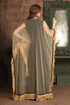 Black and beige kaftan for designer