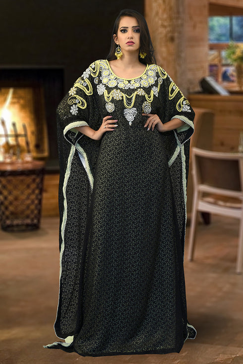 Black modest free size kaftan
