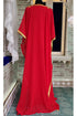 Red islamic modern embroidery kaftan
