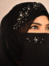 wrap my hijab luxury black handcrafted wedding hijab