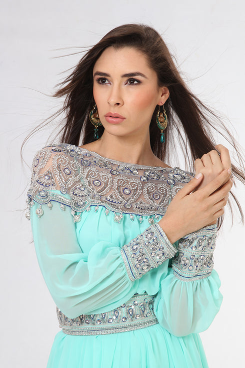 Arabic designer kaftan gown for womens