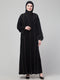 Black contrast detailing abaya with hijab
