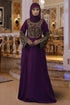 Modest violet Abaya