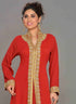 Maroon embroidered georgette islamic kaftans With Scarves Sun-proof hijab.