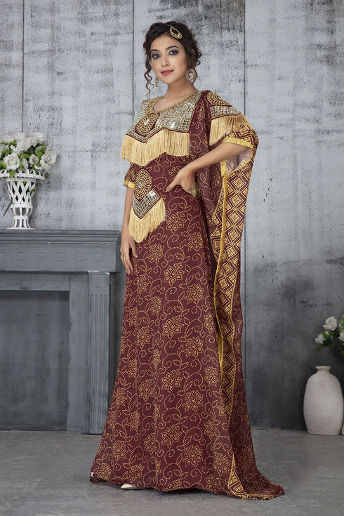 Sea green designer kaftan
