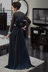 Dark gray and black designer kaftan